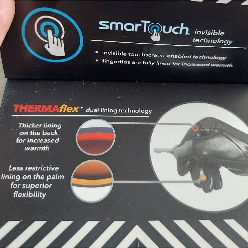 ISOTONER SIGNATURE CASUAL SMART TOUCH LEATHER GLOVES SZ LARGE NEW WITH TAG - Picture 5 of 5